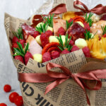 Съедобный букет «Шекли-Стрим» в газете, фото 2